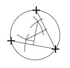 cercle inscrit dans trois points
